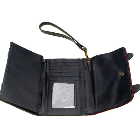 Double Tri Fold Flap Wallet