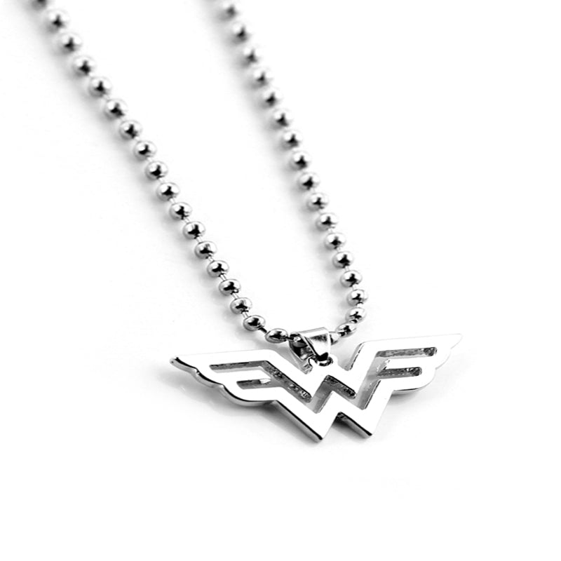 Fashioned Golden Wonder Woman Logo Pendant